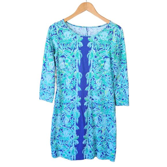 Lilly Pulitzer Marlowe Mini Shift Dress Koala of the Wild Poolside Blue XS - Picture 10 of 12